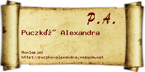 Puczkó Alexandra névjegykártya